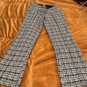 Liverpool Black and White Wide Leg Pants